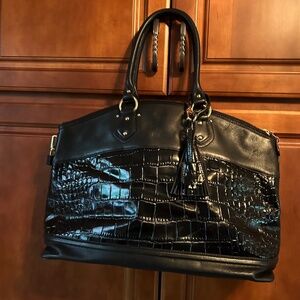 Ann Taylor Black Leather Purse